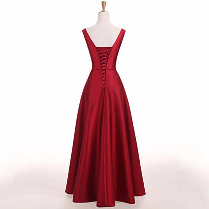 Satin Elegant Long Prom Evening Guest Summer Dresses For Women 2022 Sexy Host Wedding Bridesmaid Party Ball Gown Maxi vestidos