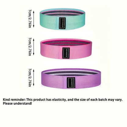 3pcs Fabric Resistance Bands for Working out Stretch Booty Legs Yoga Starter Pilates Flexbands Exercise Fitness Training