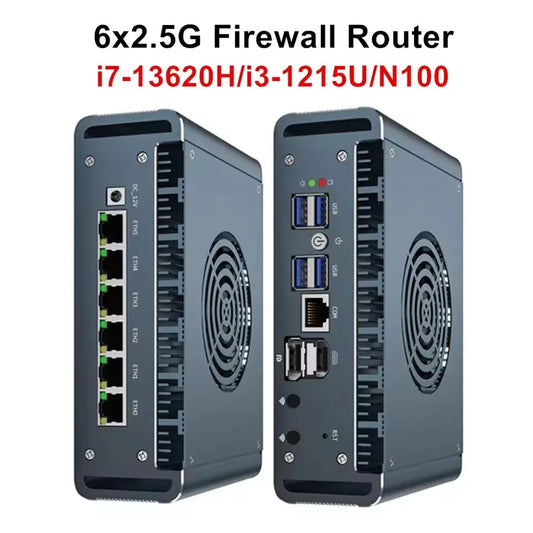 Topton Intel Core i7 13620H i3 1220P N300 3 100U Firewall Mini PC 6x2.5G LAN DDR5 NVMe Proxmox pfSense OPNsense Mini Computer by PDG ibma