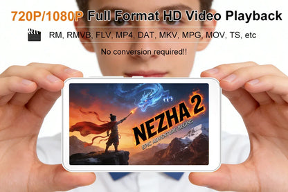 Famue BF12 4-inch 1080P MP4 Player, Android 10, Wi-Fi Bluetooth, YouTube Instagram Spotify Amazon Music Play Store Download