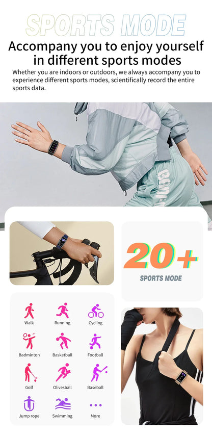 LIGE Women Smart Band Men Watch 1.47 inch Full Touch Heart Rate Sport Fitness Smartwatch New Outdoor Smart Bracelet Ladies 2025