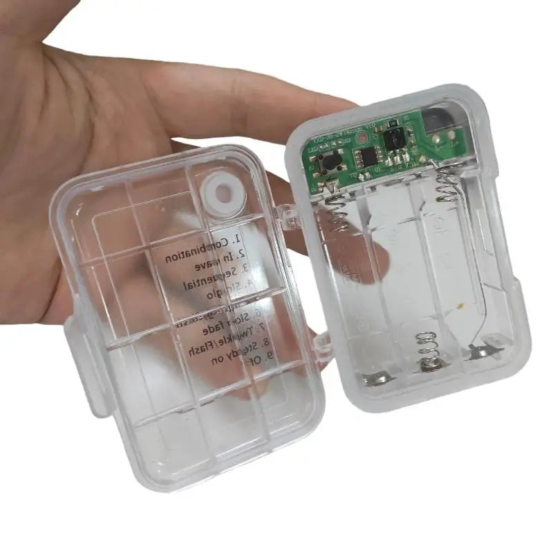 【TG】1 Set 3 Sections AA Battery Holder 3V No.5 Waterproof And Dustproof Battery Cartridge With Timing Function Battery Storage