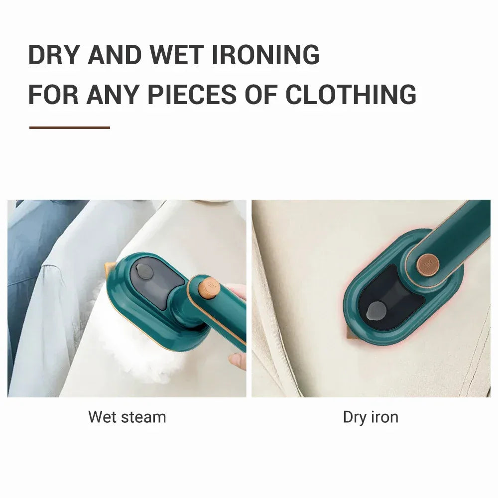 Portable Garment Steamer Rotating Steam Iron Mini Handheld Home Travelling For Clothes Ironing Wet & Dry Ironing Machine