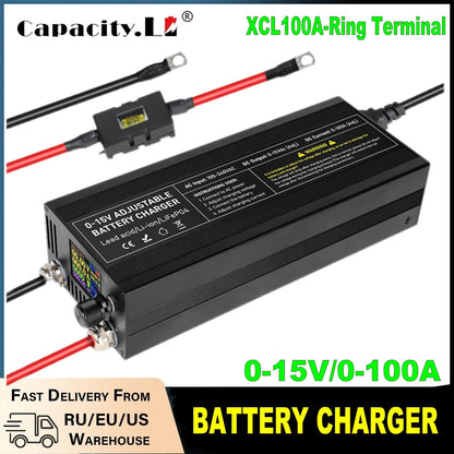 12V 60A 100Ah Solar Large Charger Current Voltage Adjustable for Lifepo4 Universal Chargers Outdoor power supply