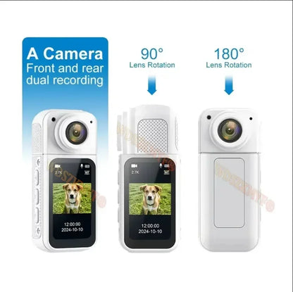 2.7K 180° Rotatable Wifi Outdoor Sports Camera 1.4Inch Screen Thumb Action Cam Motorcycle Road Sport Magnetic Attraction Bracket