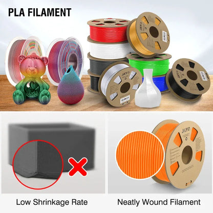 JAYO 3D Filament PLA 8Rolls 10Rolls 175mm 3D printing no bubbles no drawing smooth multiple colors optional 11kg for 3D printing