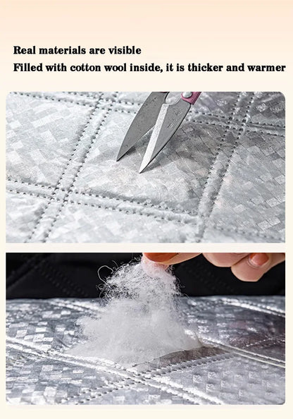 Window windproof, warm curtain, cold proof double-layer thick blackout curtain, soundproof cotton window, gray zipper style