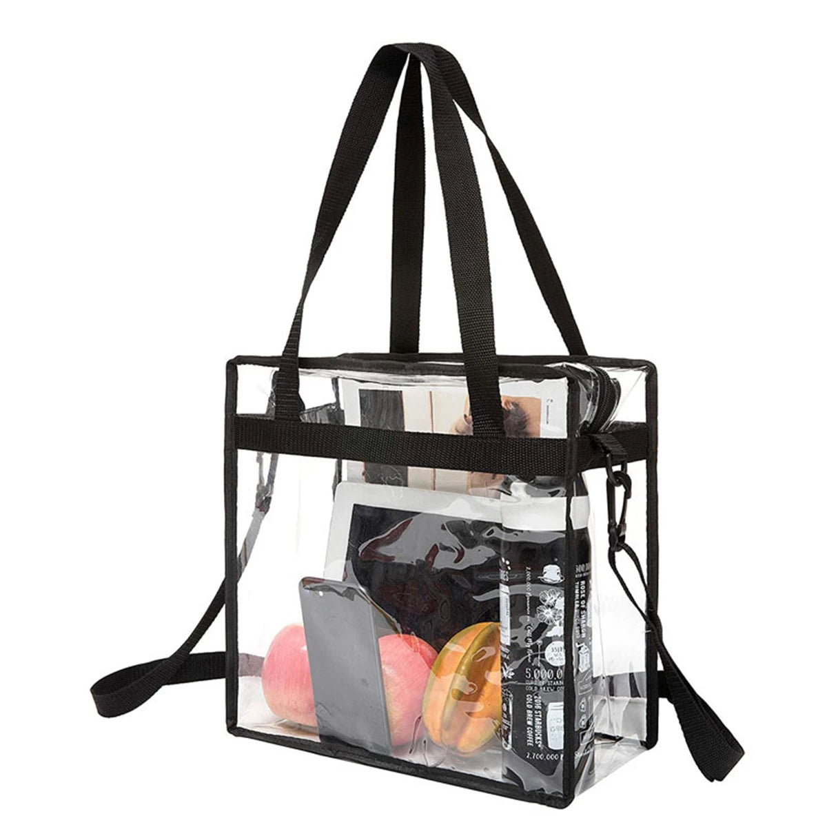 Summer Waterproof PVC Tote Bags Transparent Lady Shoulder Bag Girl Clear Color Handbag Messenger Ins Beach Bag Square Shape