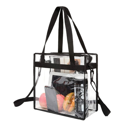 Summer Waterproof PVC Tote Bags Transparent Lady Shoulder Bag Girl Clear Color Handbag Messenger Ins Beach Bag Square Shape