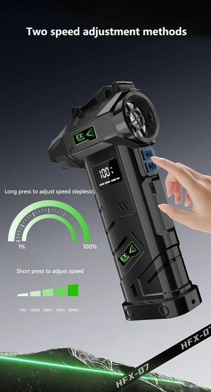 New Powerful Violent Fan 990000RPM Turbo Air Blower 380G Thrust High Speed Brushless Turbo Jet Blower With LED Lighting