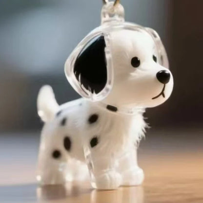 Cute Clear Puppy Hair Memorial DIY Pendant Keychain Decor Keepsake Capsule Pet's Dog Fur Container Pet Lovers Home Display Gifts