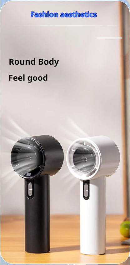 2025 Handheld Fan 5200mAh with LED Display Semiconductor Refrigeration 100 Speeds USB Rechargeable For Sport