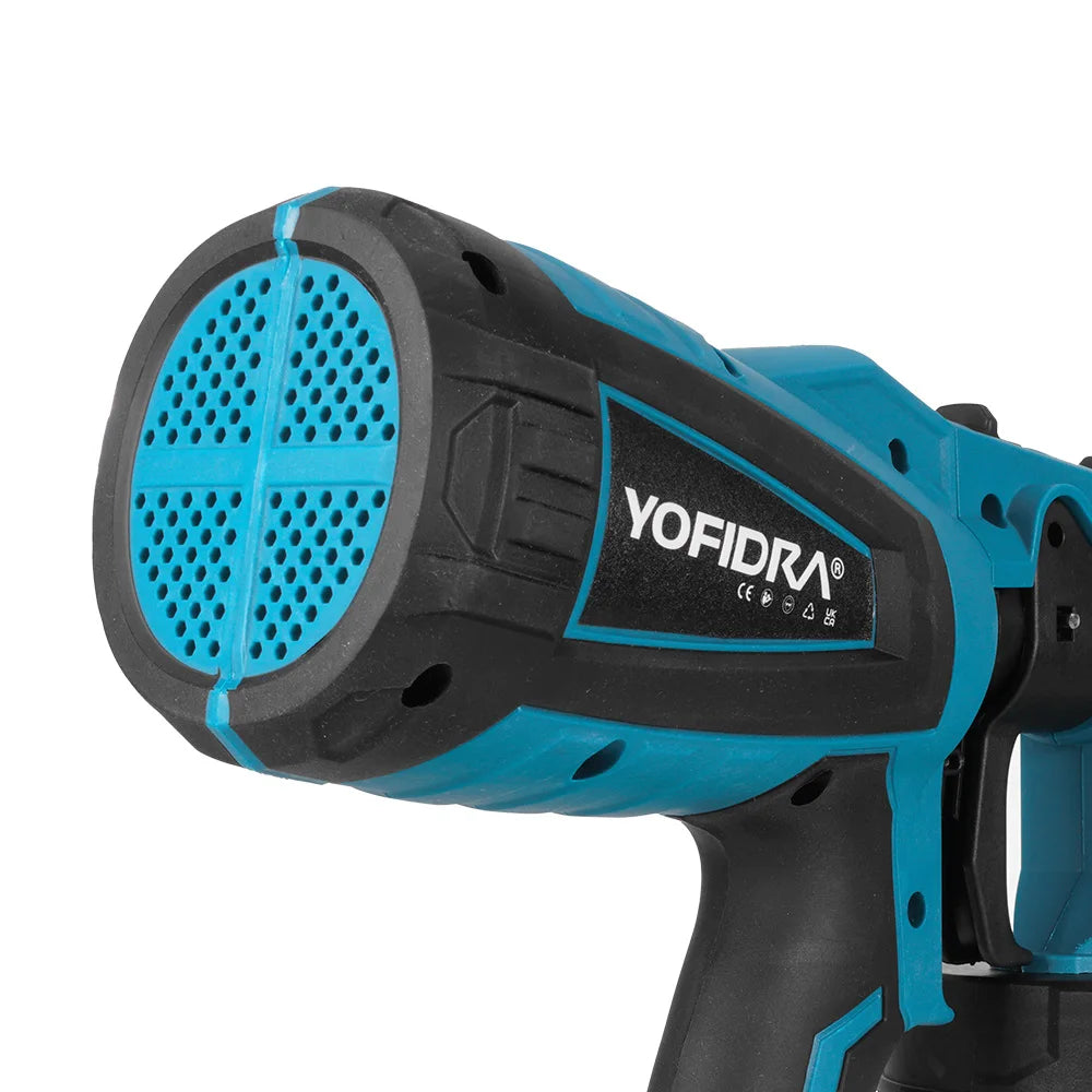 YOFIDRA 1000ML Electric Spray Gun Powerful Portable Paint Sprayer Cordless Furniture Coating Airbrush For Makita 18V Battery Pin