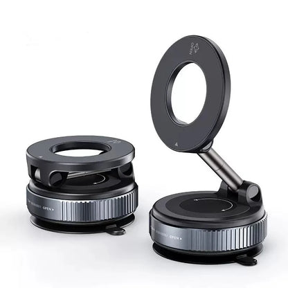 Magnetic Car Phone Holder Foldable Design Upgraded 360° Adjustable Vacuum Suction Cup Bracket for Car Dashboard & Windshield