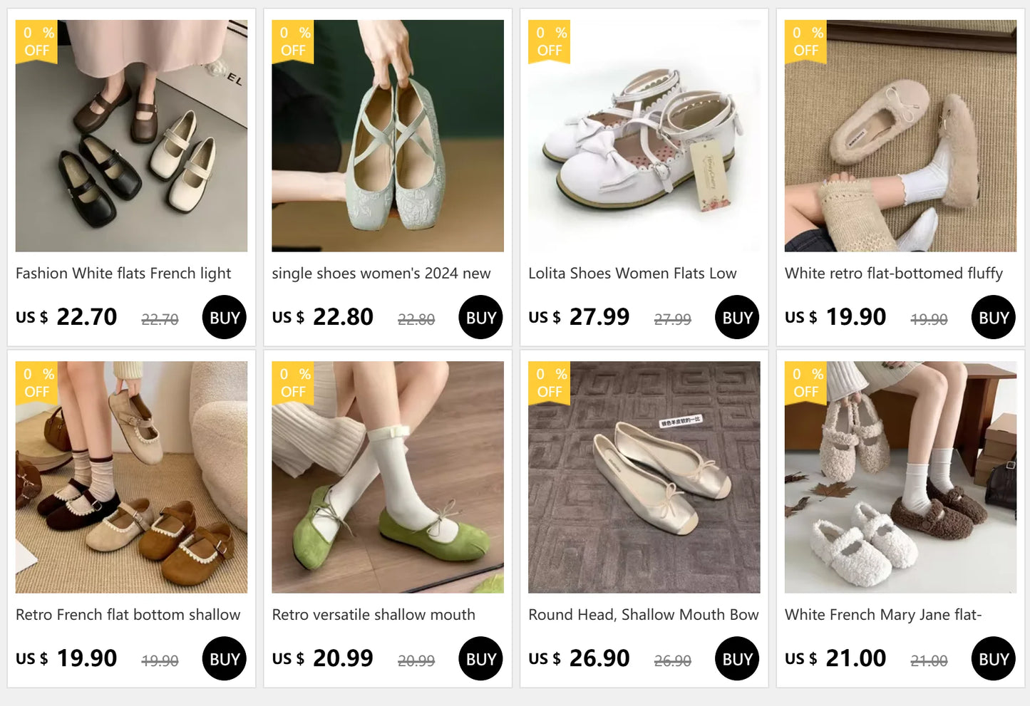 Lolita Shoes Women Flats Low Round With Cross Straps Bow Cute Girls Princess Tea Party Shoes Students Lovely Shoes Size 34-41