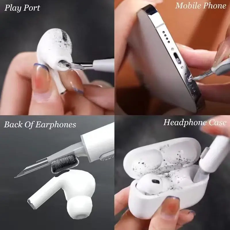 7-in-1 Wireless Earphone Cleaning Pen, Earbud Cleaning Pen, Keyboard Cleaning Brush, Laptop Screen, Keyboard, and Earphone Cleaning Kit, Multifunctional Cleaning Tool, Cleaning Set
