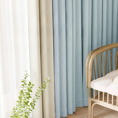 Minimalist Children's Room Drapes Large Area Bedroom Blackout Curtain Home Balcony Bay Window Curtains Modern Living Room Drape