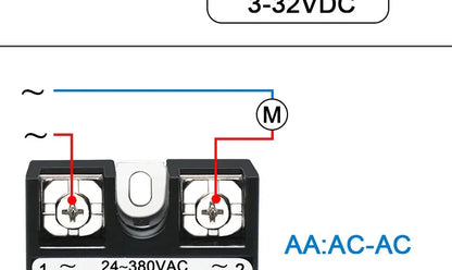 LCTC 1PCS SSR Solid State Relay DC To AC AC To AC DC To DC 10A 25A 40A 50A 60A 80A 100A Non-contact Relay 3-32VDC