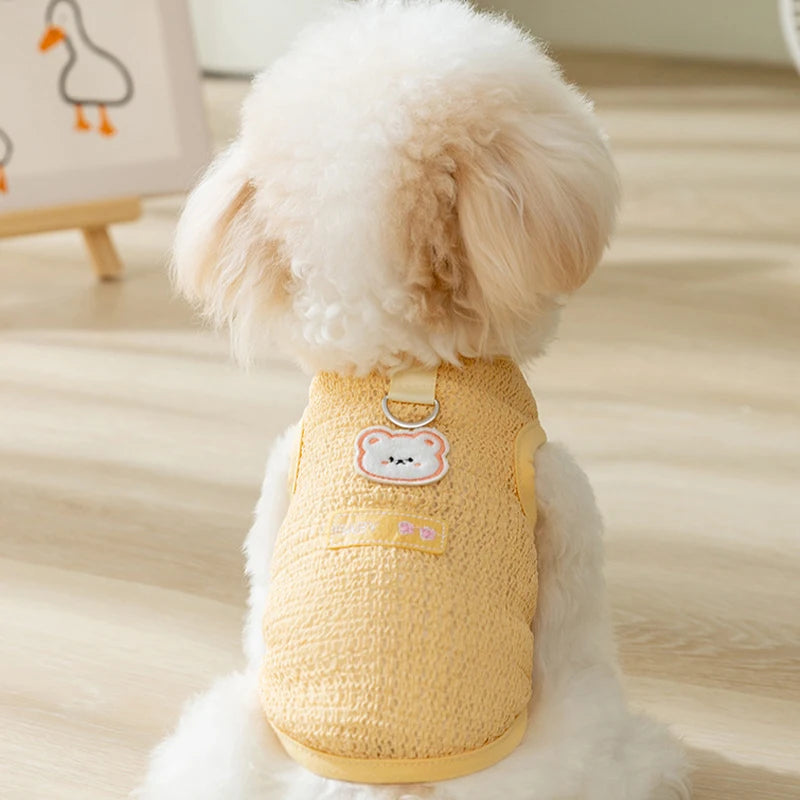 Summer Cooling Vest Thin Pet Dog Clothes Breathable Mesh Dog T Shirt Chihuahua Bichon Dog Clothing Cat Vests Puppy Undershirts