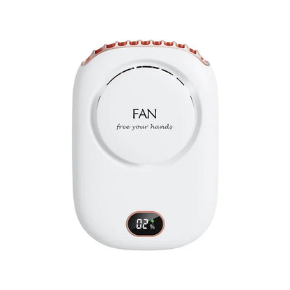 New Portable Mini Fan Hanging Handheld Fan Rechargeable Bladeless Turbo Ultra Quiet Student Hand Held Fan Outdoor Sports Travel