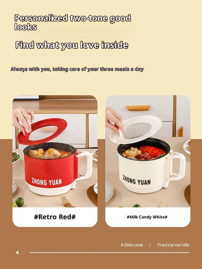 Folding Electric Pot Multifunctional Mini Cooker 15L Portable for Instant Noodles Dormitory Travel Fast Heating Auto Shut Off