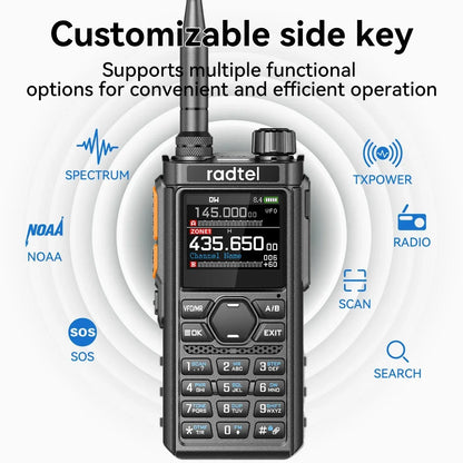 Radtel RT-910 Dual Band Walkie Talkie with 960 Channels Portable Ham Radio NOAA Spectrum Analyzer AM FM
