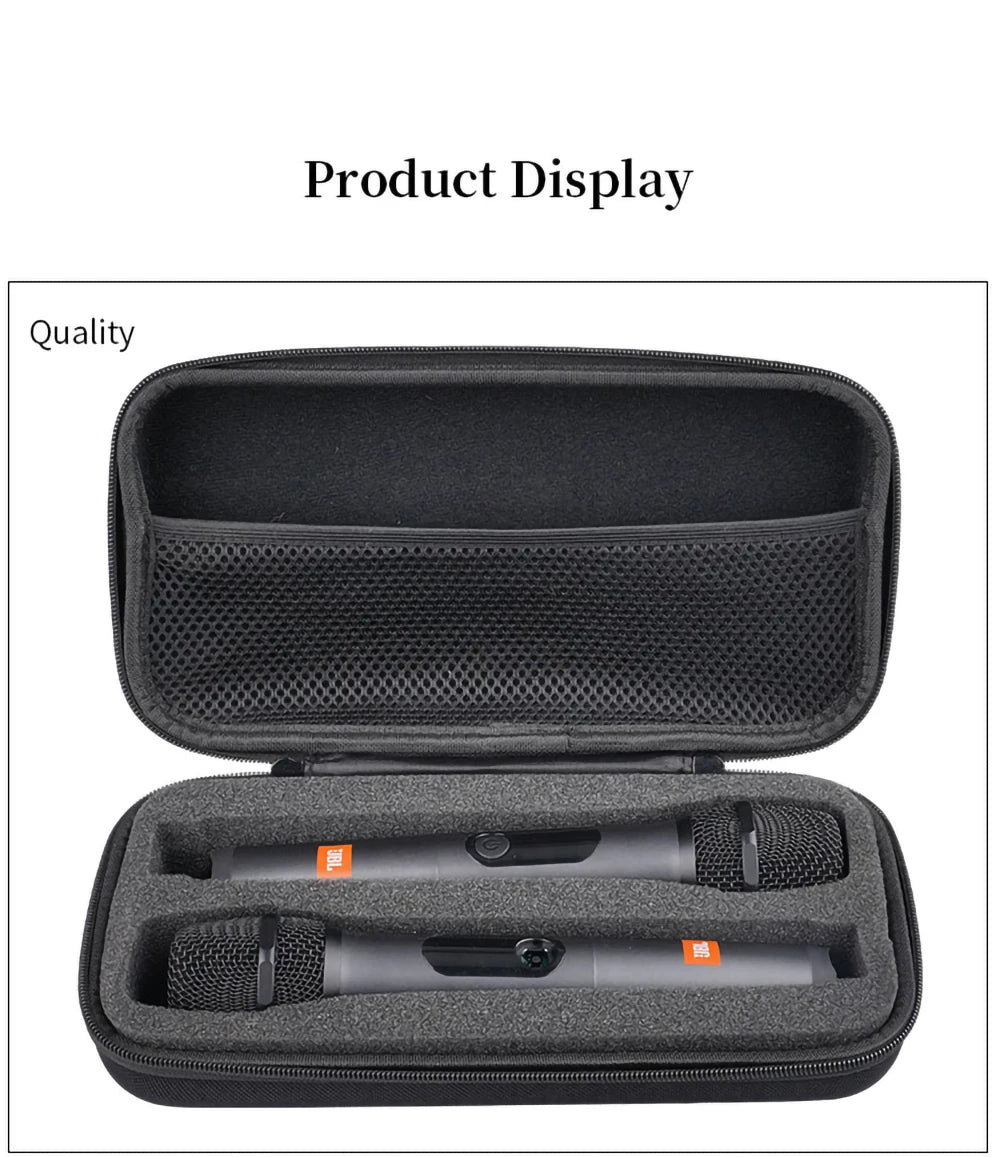 Hard EVA Microphone Storage Bag Transmitter Box Portable Bluetooth K Song Travel Carrying Case
