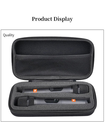 Hard EVA Microphone Storage Bag Transmitter Box Portable Bluetooth K Song Travel Carrying Case