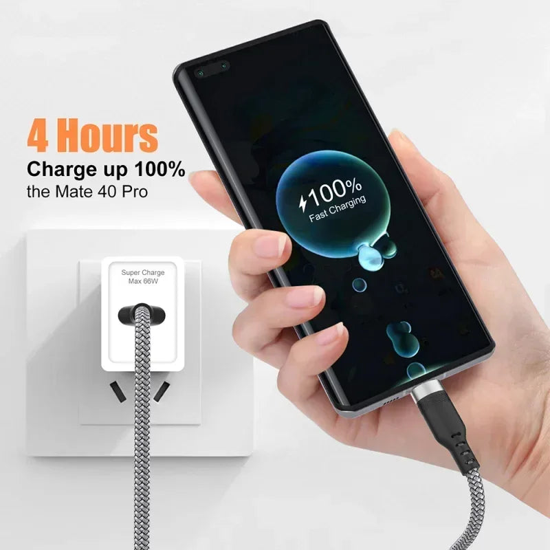 USB Type C Cable 5A Super Fast Charging Cable for iPhone 15 16 Huawei Samsung Oppo Oneplus Universal USB To USB C Extension Wire