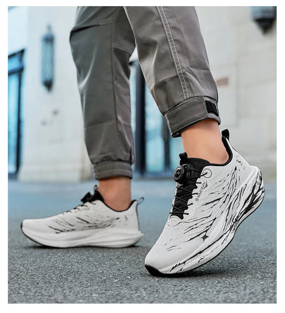 Fluorescence Running Shoes CarbonBoard Marathon Men Sports Casual Tenis Breathable Womens Comfortable Athletic Nonskid Sneakers