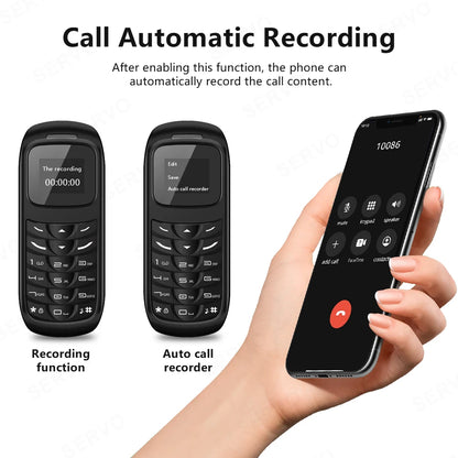 SERVO BM70 Mini Mobile Phone 2SIM Standby Bluetooth Dialer Call Recording Magic Voice MP3 Player Blacklist Small Cheap Cellphone