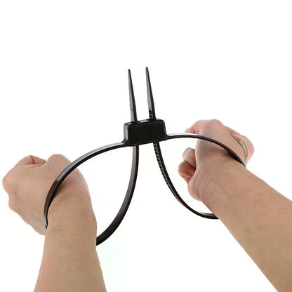 1Pc Plastic Police Handcuffs Double Flex Cuff Handcuffs Zip Tie Nylon Cable Ties