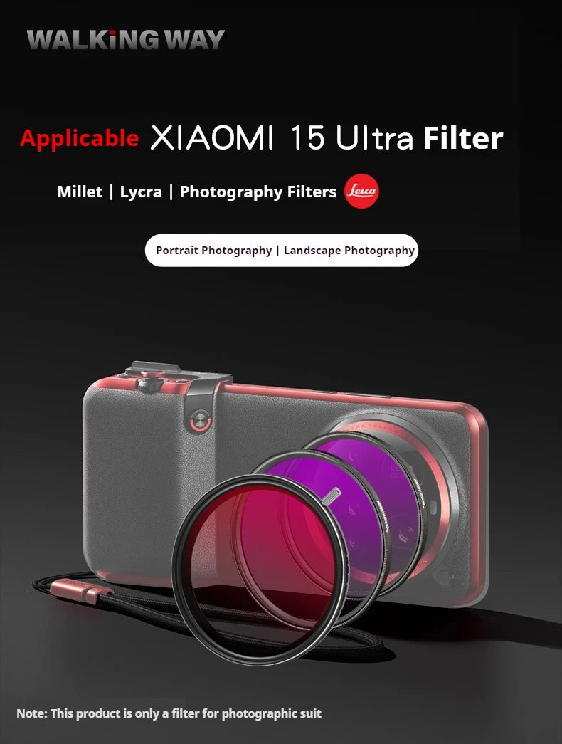 WalkingWay for XiaoMi 15 Ultra Phone Lens Filters 67mm Phone Filter Set 13/14/15 Ultra General ND CPL GND Soft Star Flare Filter
