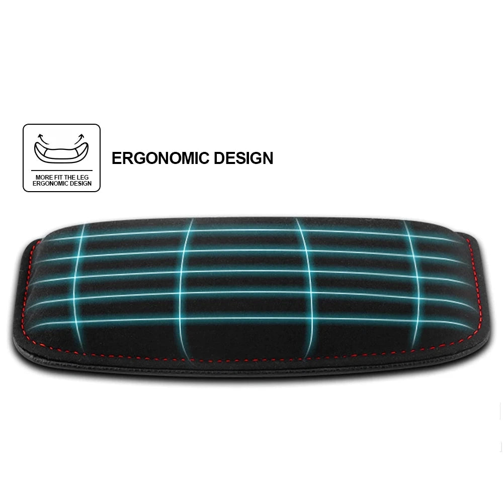 Comfortable Suede Car Pillow Car Knee Pad Auto Cushion Elastic Memory Foam Leg Pad Headrest In The Car Accessories
