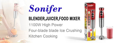 Blender Electric Food Mixer Kitchen Detachable Hand Blender Egg Beater Vegetable Stand Blend Stainless Steel Blade 220V Sonifer
