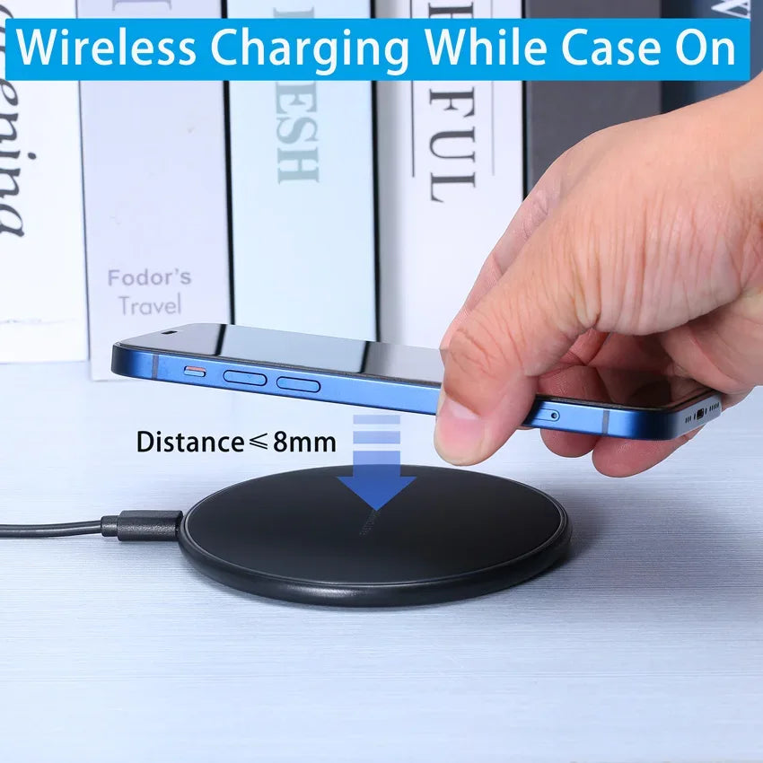 50W Wireless Charger Pad For IPhone 16 15 14 13 12 Pro XS Max 8 Upgrade Fast Wireless Charging Station For Samsung Xiaomi Huawei