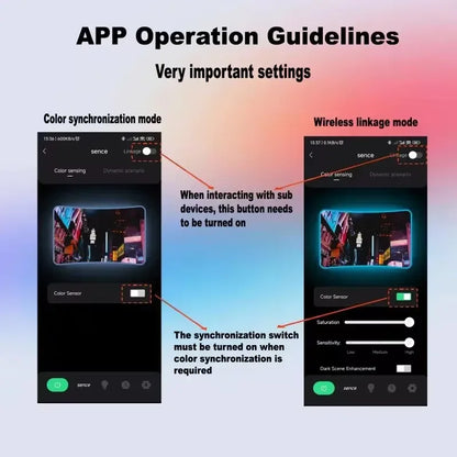 RGB-IC TV Backlight Strip With AR Color Sensor App Control with Music Sync RGB Ambient Light for 55 to 85 Inch Screen Backlight
