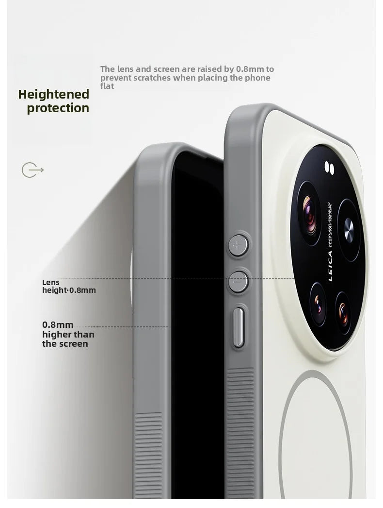 For Xiaomi Mi 17 Ultra Case Hard Silicone Skin Magnetic Wireless Charging Protective Back Cover For Xiaomi Mi 17 17Ultra hell