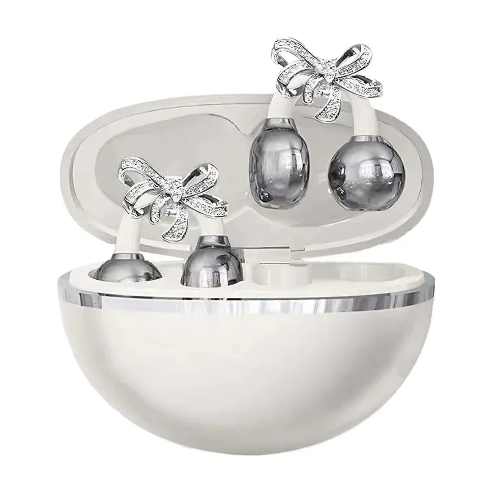 Vivo Clip-on Earbuds Wireless Bluetooth Open Ear Headphones with Detachable Crystal Bowknot Earrings For Sports Fitness Workouts
