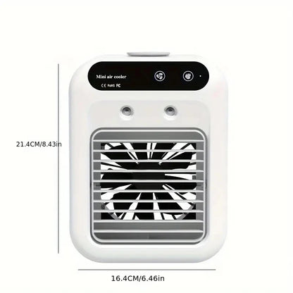500ml water capacity air cooler fan, silent USB charging small fan, 9-blade high wind power