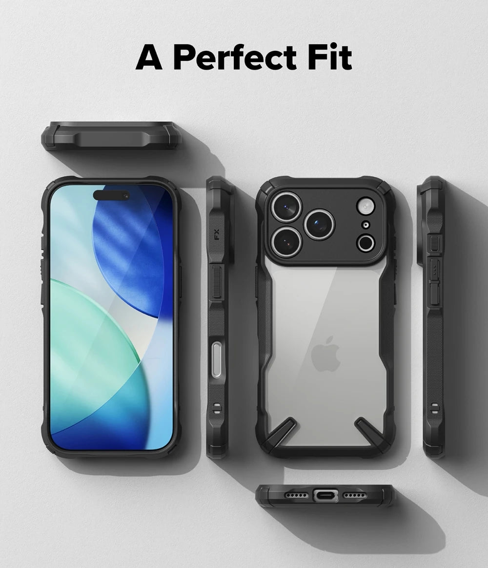 Ringke Fusion-X Compatible with iPhone 17 Pro Case Hard Back Shockproof Soft TPU Frame protector for iphone Cover