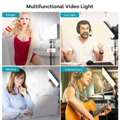Video Led Light Photography Selfie Dimmable Video Fill Light for Photo Studio Live Stream Fill Lamp for Tiktok Youtube