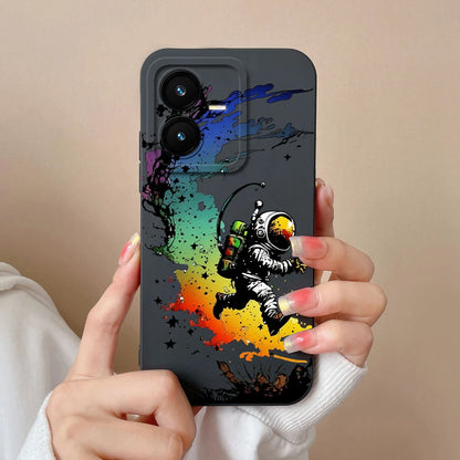 Case For Vivo Y22 Y22S Cover Camera Lens Protector For Vivo Y 22 Soft Liquid Silicone Cartoon Phone Back Covers For Women Man