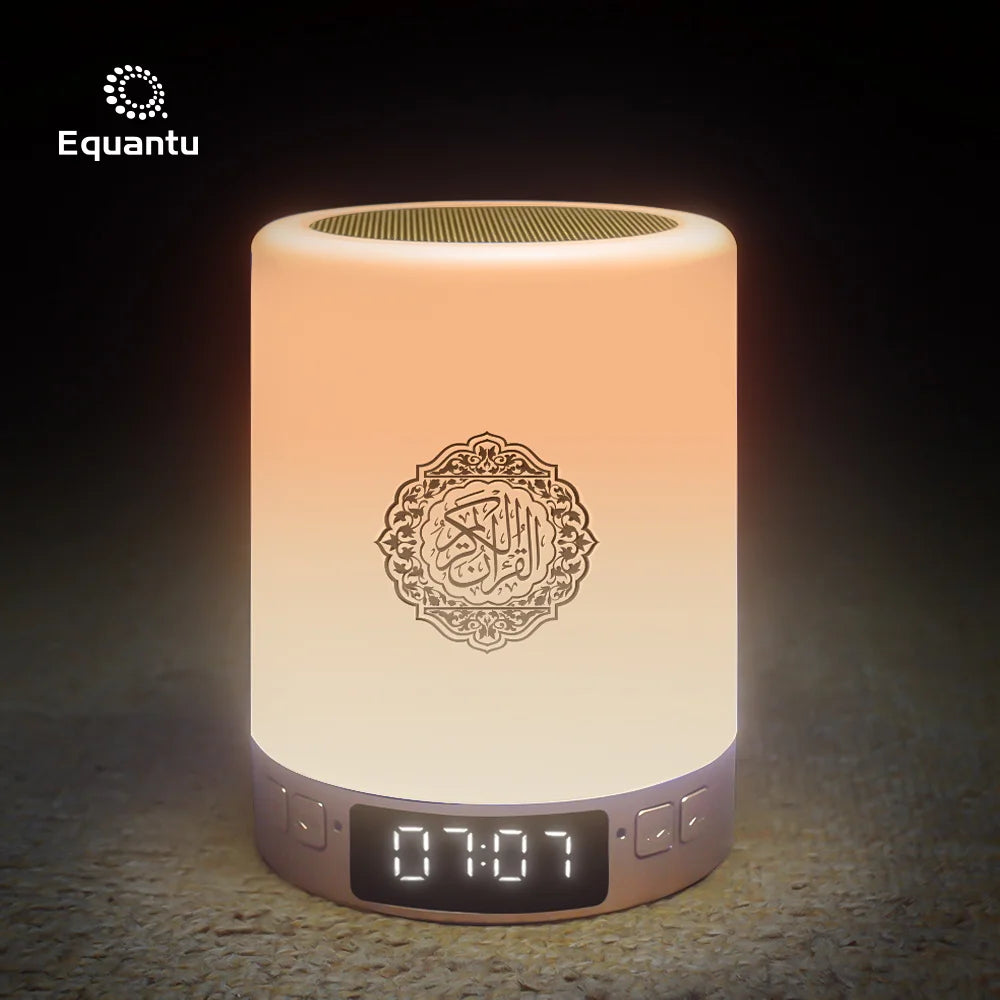 Muslim Arabic Koran Azan Clock Islam Night Light Wireless Bluetooth Speaker Quran Portable Bright Lamp Arab Islamic Holy Ramadan