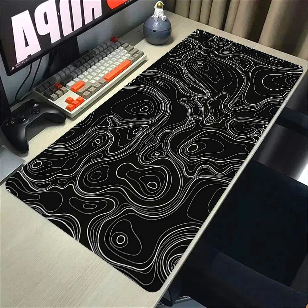 Topographic Mousepad Strata Liquid Mouse Pad Black 500x1000 Mat Gamer 900x400 Extended Pad Custom Mauseped Rubber Office Carpet