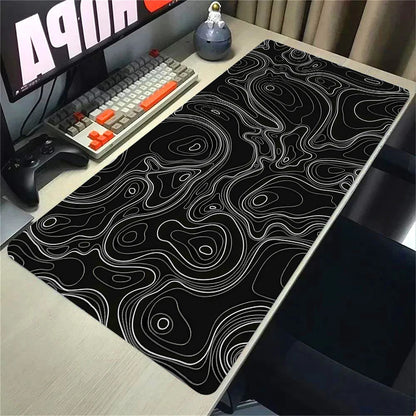 Topographic Mousepad Strata Liquid Mouse Pad Black 500x1000 Mat Gamer 900x400 Extended Pad Custom Mauseped Rubber Office Carpet