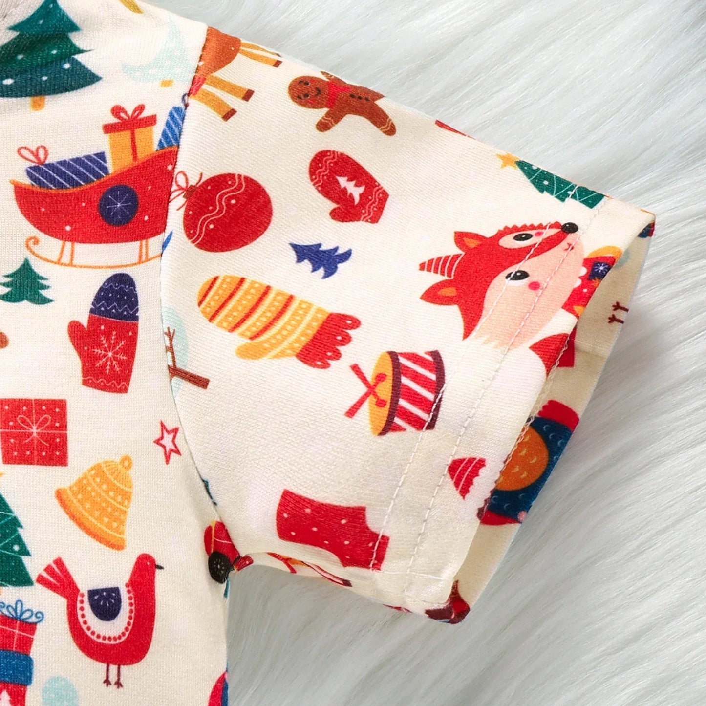 Christmas Suit Infant Bow Short Sleeve Polo Romper + Brace Shorts Set Newborn Baby Girl Boy Clothes