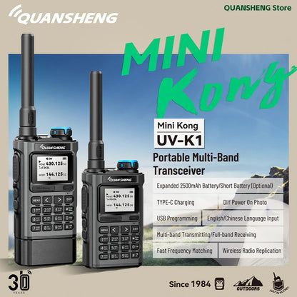 Quansheng UV K1 Mini Walkie Talkie Wireless Set Hunting Camping Long Range Ham Communication Radio K6 Walkier Talkie Transceiver