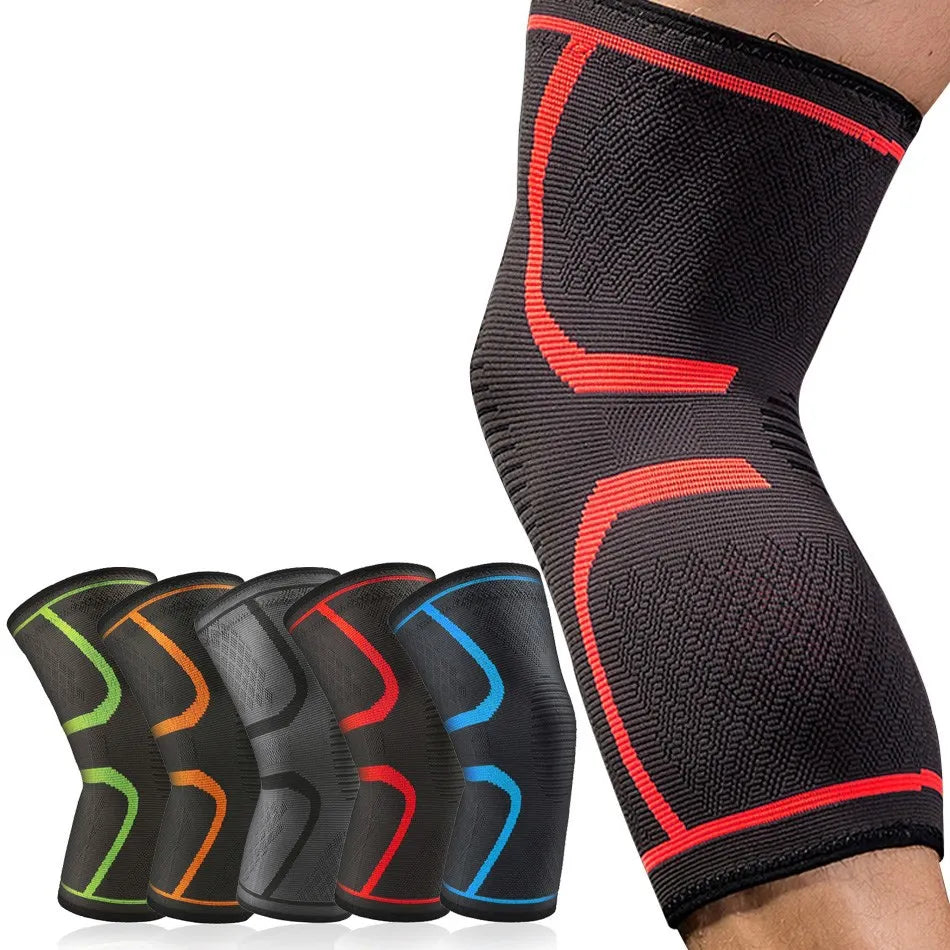 WOSWEIR-1 PC Elastic Knee Pads Nylon Sports Fitness Kneepad Fitness Gear Patella Brace Running Basketball Volleyball Support