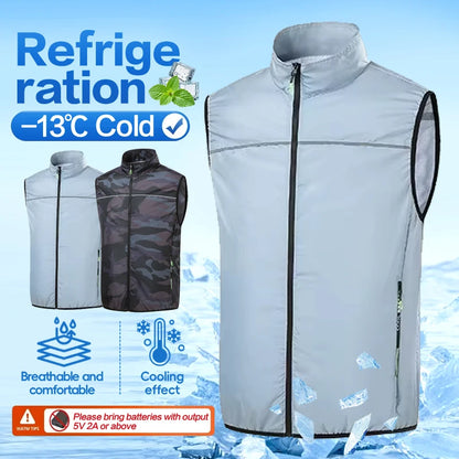 Summer Cool Vest Cooling Fan Vest Men Women Cooling Vest Work Sport Outdoor Camping Fishing Summer Cool Jacket